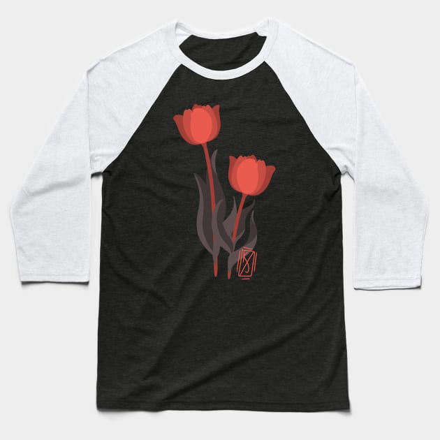 Tulips Baseball T-Shirt by Pastel.Punkk